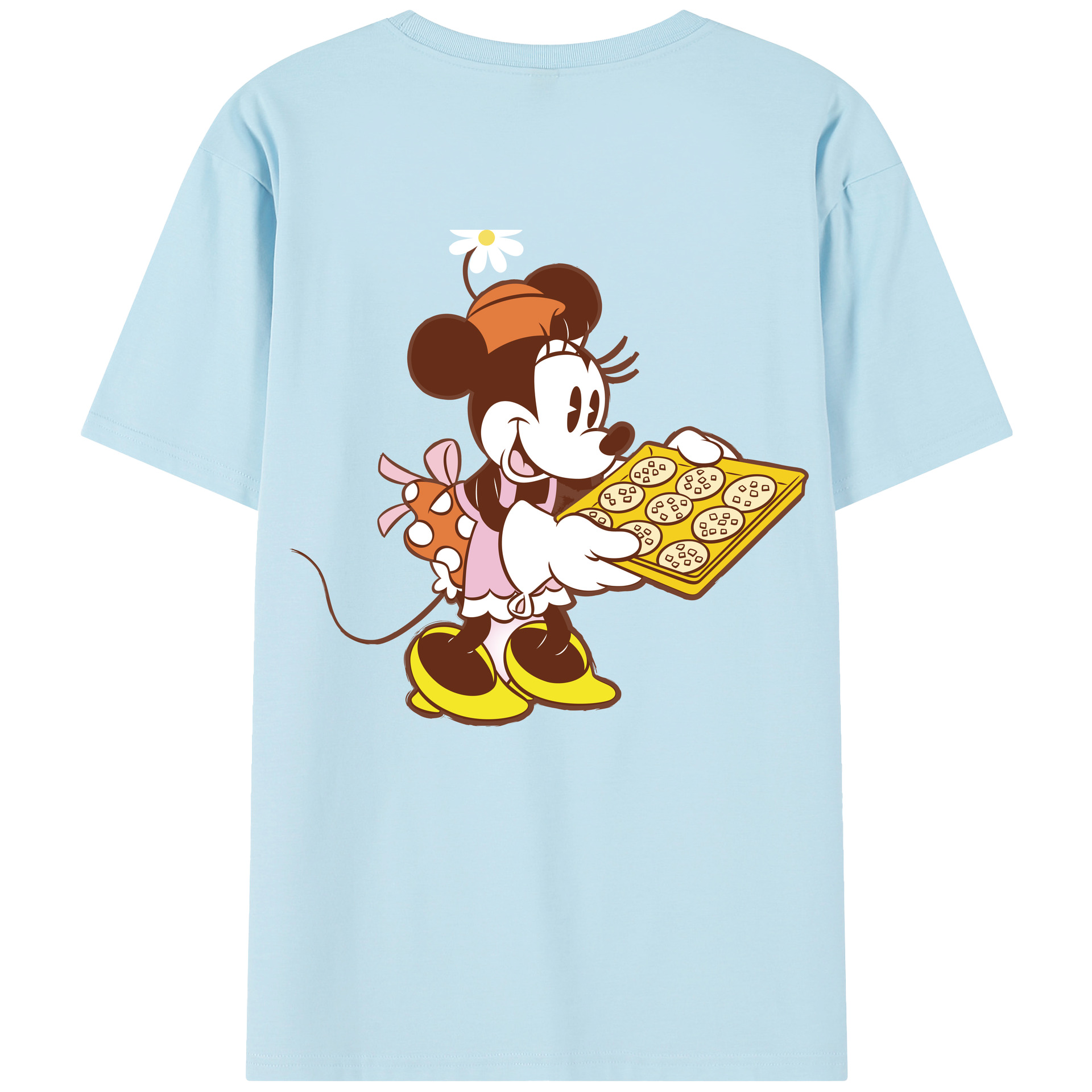 （画像用） ミッキーマウス Mickey Mouse 綿100％半袖Tシャツ（背面プリント）